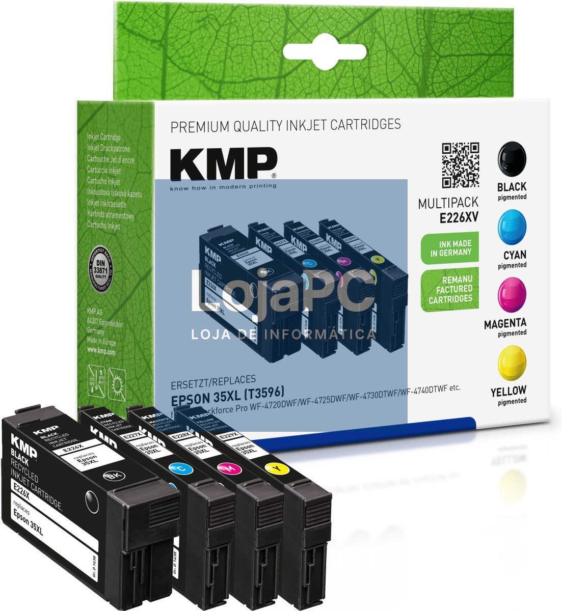 Tinteiro EPSON 35 Ciano XL + Alarme RF - WorkForce Pro WF-4720/4725/4730/4740