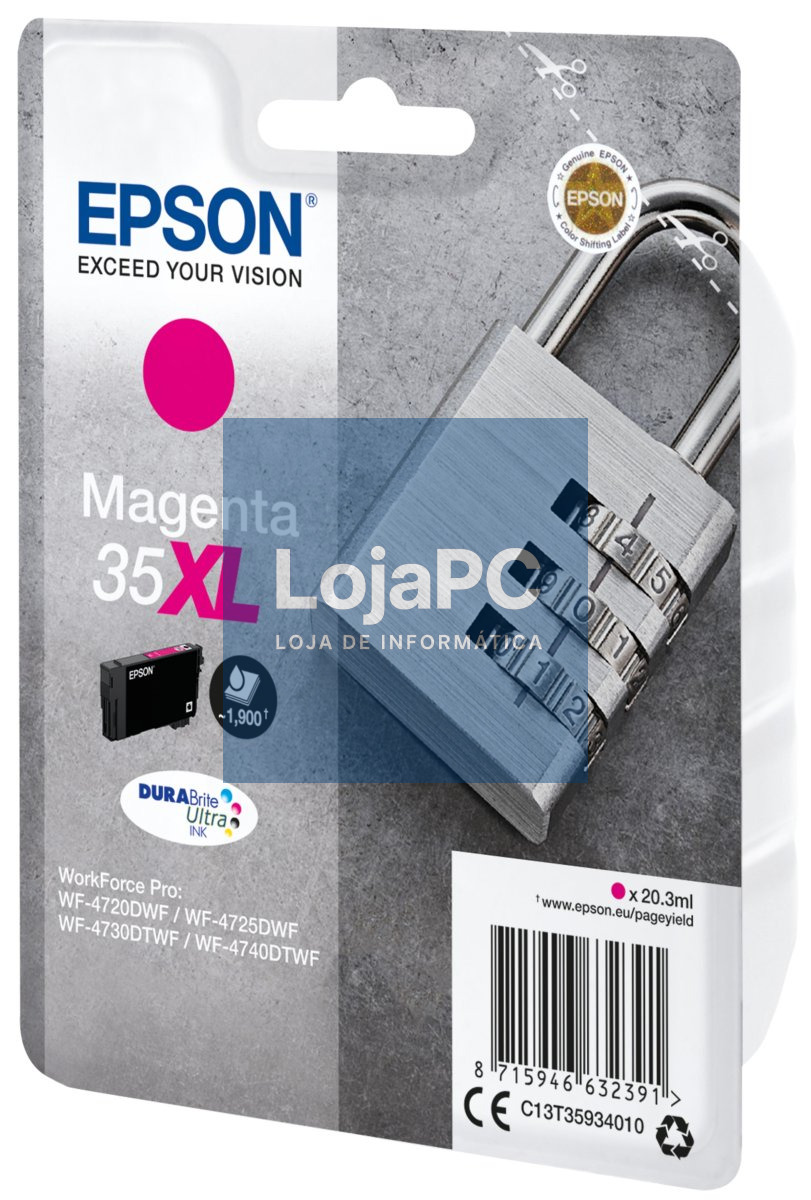 Tinteiro EPSON 35 Magenta XL - WorkForce Pro WF-4720/4725/4730/4740