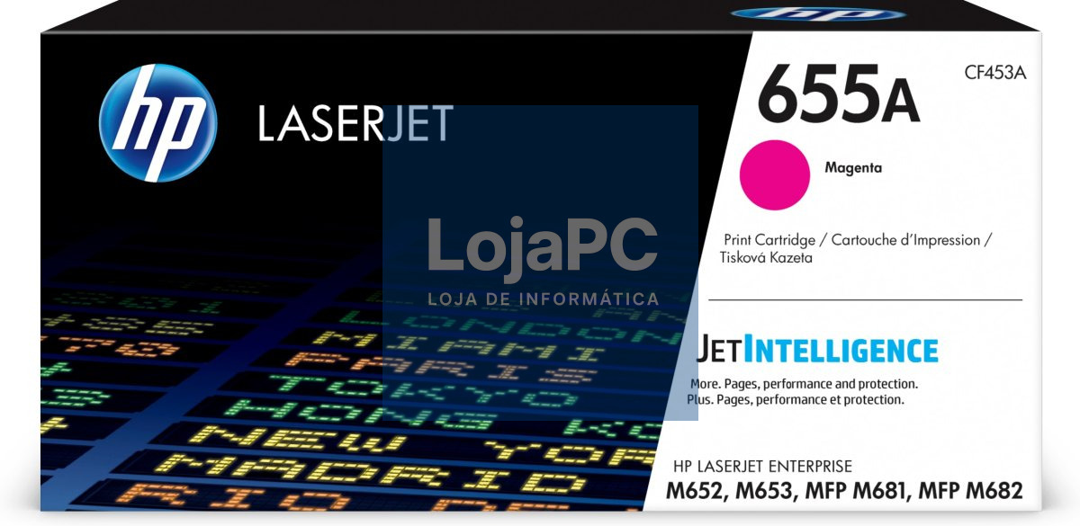 HP 655A original LaserJet Toner cartridge CF453A Magenta