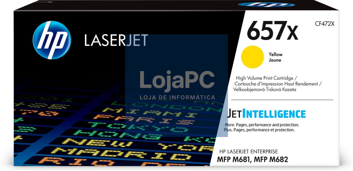 HP 657X original LaserJet Toner cartridge CF472X Yellow High Yield