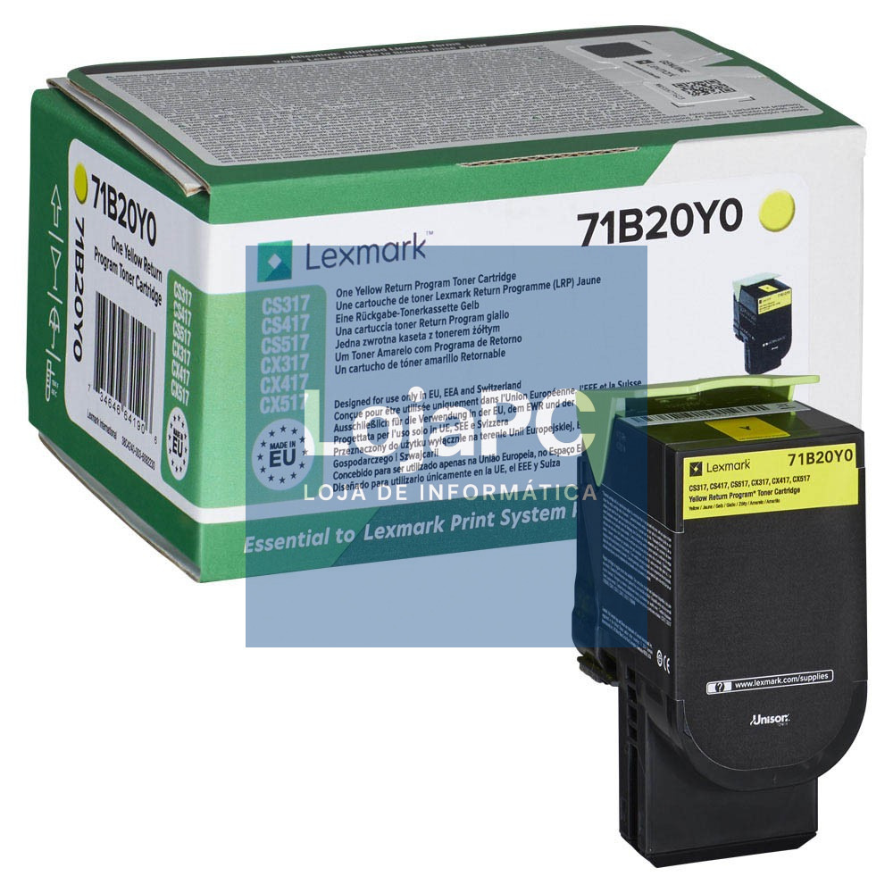 LEXMARK 3K Return Program Yellow Toner Cartridge CS/CX317 417 517