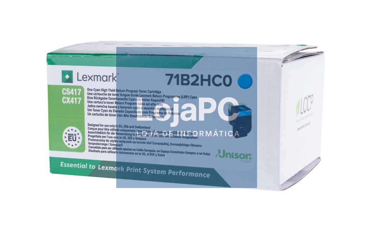 LEXMARK 3.5K Return Program Cyan Toner Cartridge CS/CX417