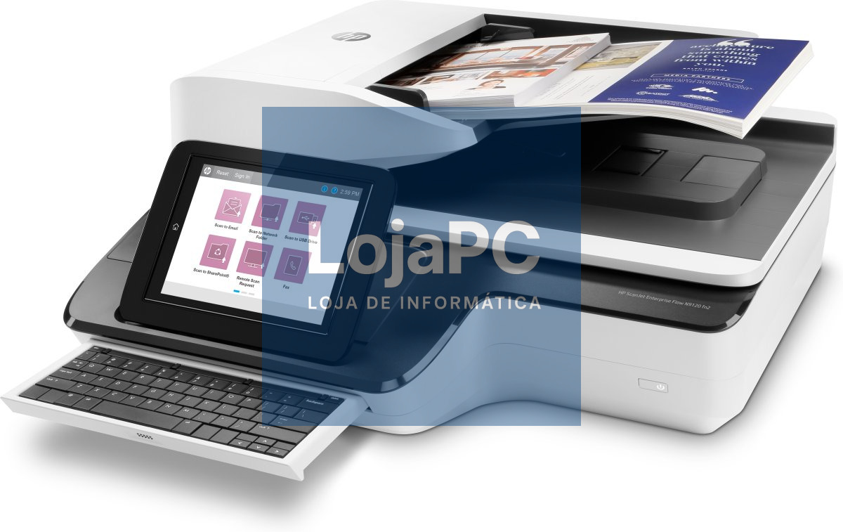 HP ScanJet Enterprise Flow N9120 fn2 Document scanner CIS Duplex 297x864mm 600dpix600dpi 120ppm ADF 200sheets 20000scans USB LAN