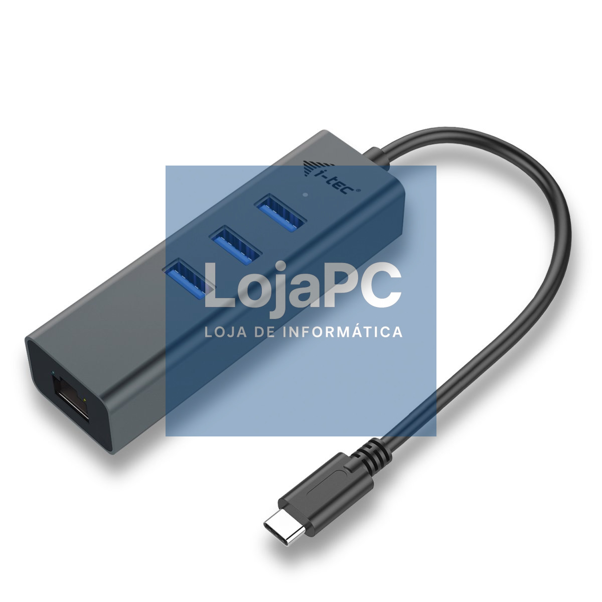 I-TEC USB-C Metal 3-Port HUB with Gigabit Ethernet Adapter 1x USB-C to RJ-45 3x USB 3.0 Port LED-Anzeige compatible with TB 3