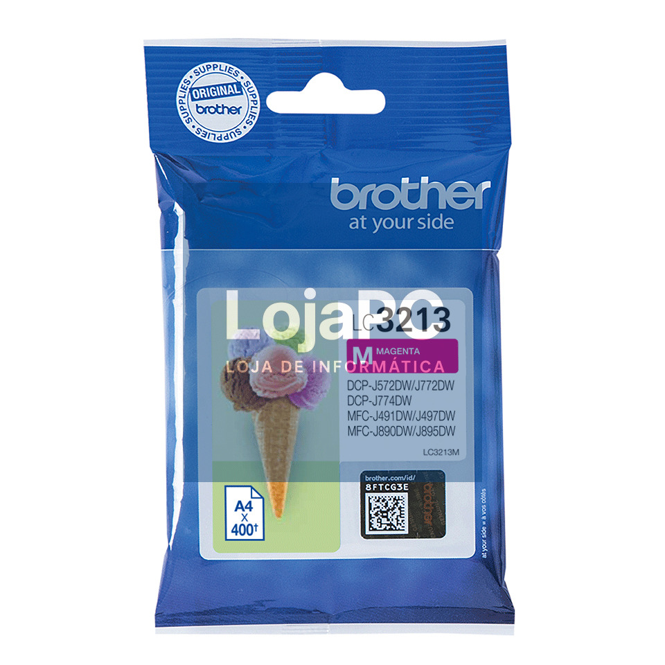 Tinteiro BROTHER LC3213M Magenta XL - DCPJ572, MFCJ491/497/890/895