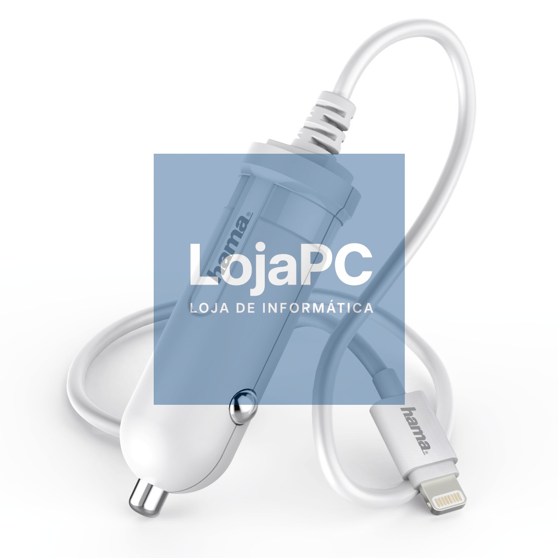 HAMA Lightning Car Charger 2.4A white