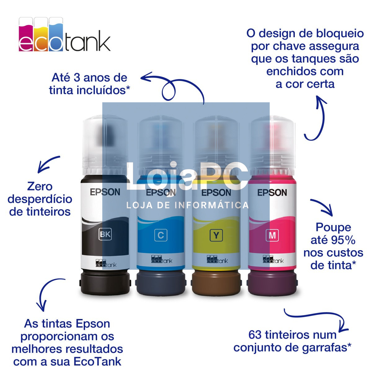 EPSON 1LB 104 EcoTank Magenta ink bottle