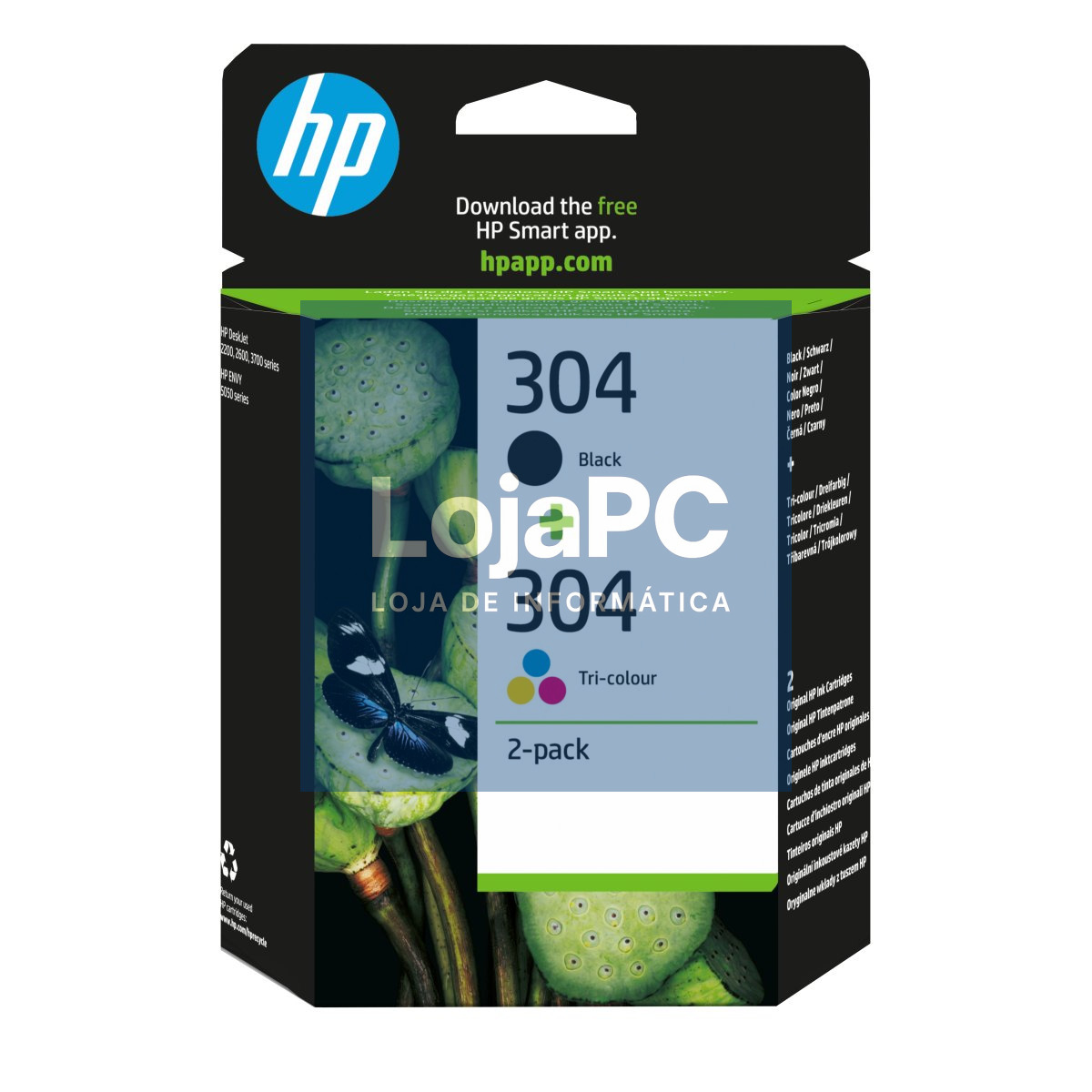 HP 304 2-Pack Black/Tri-color Original Ink Cartridges