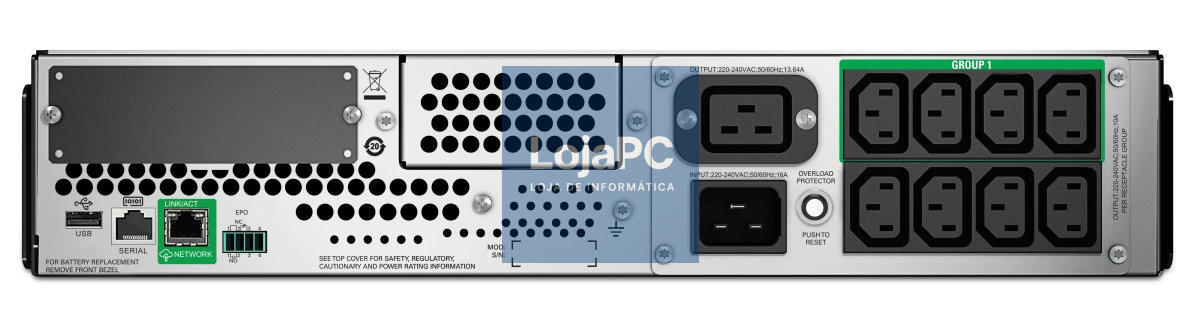 APC Smart-UPS SMT 2200VA LCD RM with SmartConnect UPS Rack AC 230V 1980Watt 2200VA RS-232 USB output connectors 9 2U