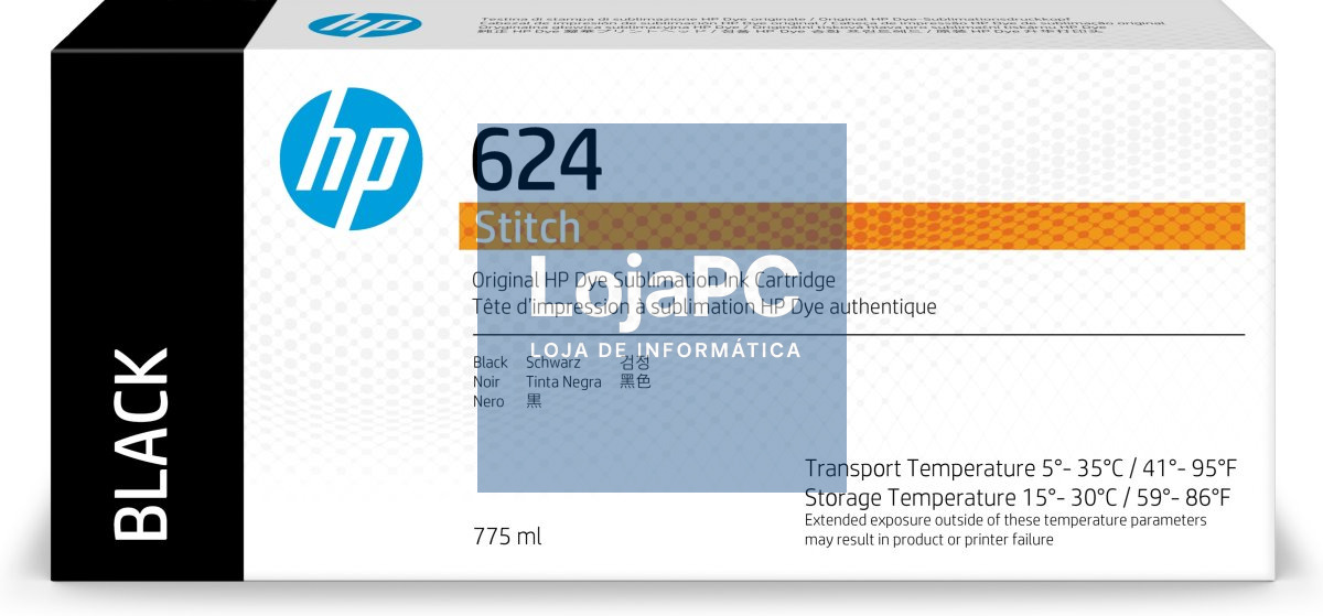 HP 624 775ml Black Dye Sublimation Ink Cartridge