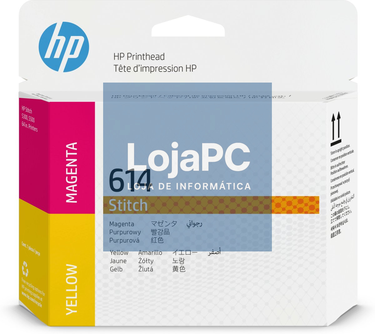 HP 614 Magenta and Yellow Stitch Printhead