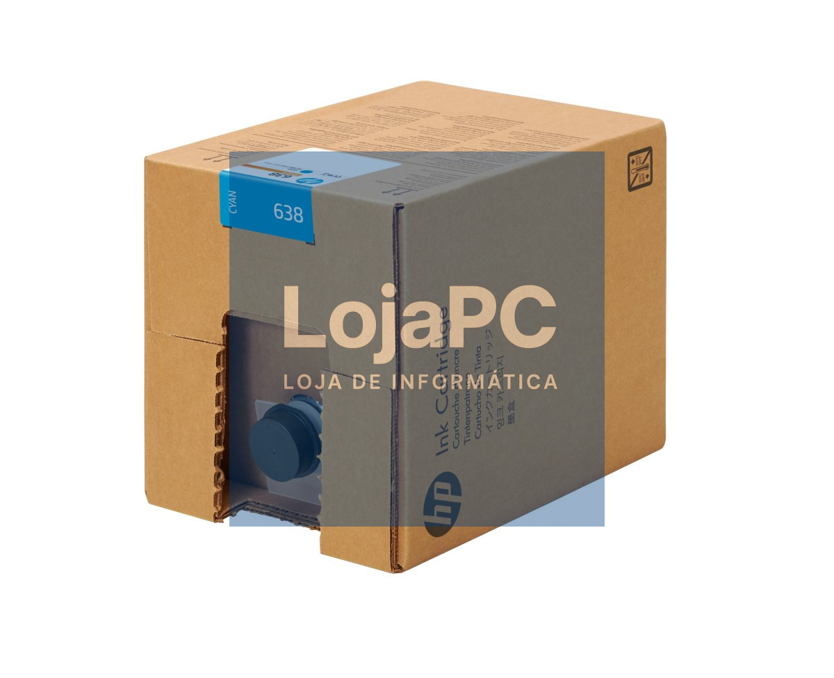 HP 638 10L Cyan Stitch Ink Cartridge