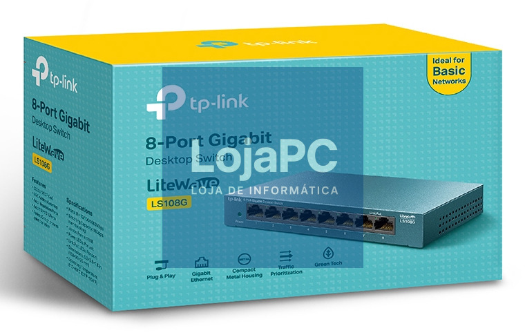 TP-LINK LiteWave 8-Port Gigabit Desktop Switch 8 Gigabit RJ45 Ports Desktop Steel Case