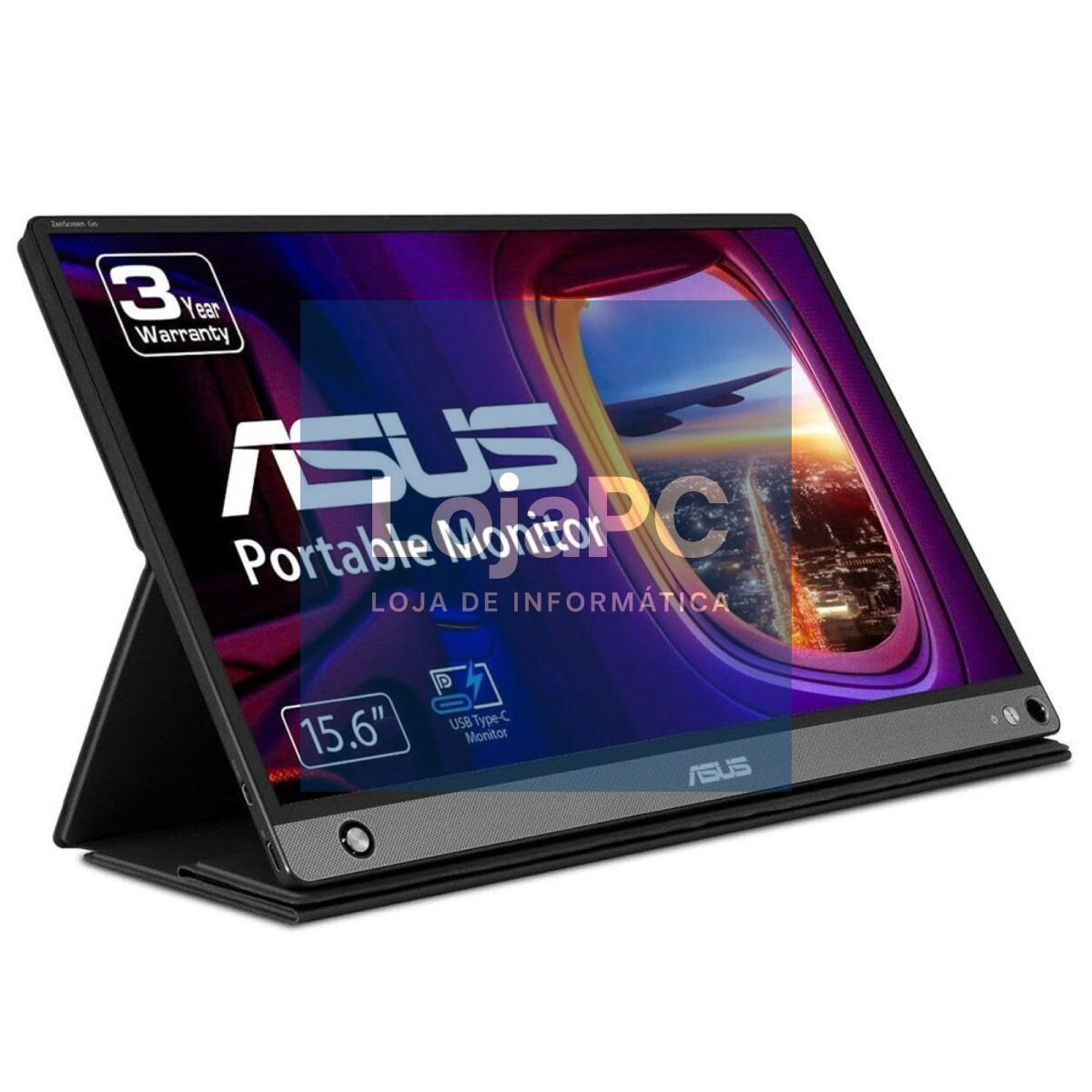 ASUS MB16AHP 15.6inch Portable monitor built-in battery WLED IPS 16:9 5ms 60Hz -1920x1080 220cd m2 USB Type-C adapter USB Type-A 3Y