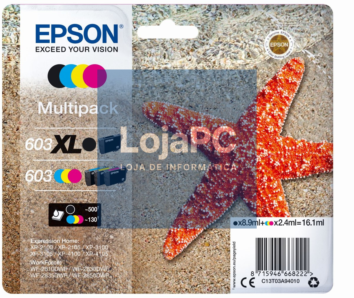 EPSON Multipack 4-colours 603 XL Black/Std. CMY