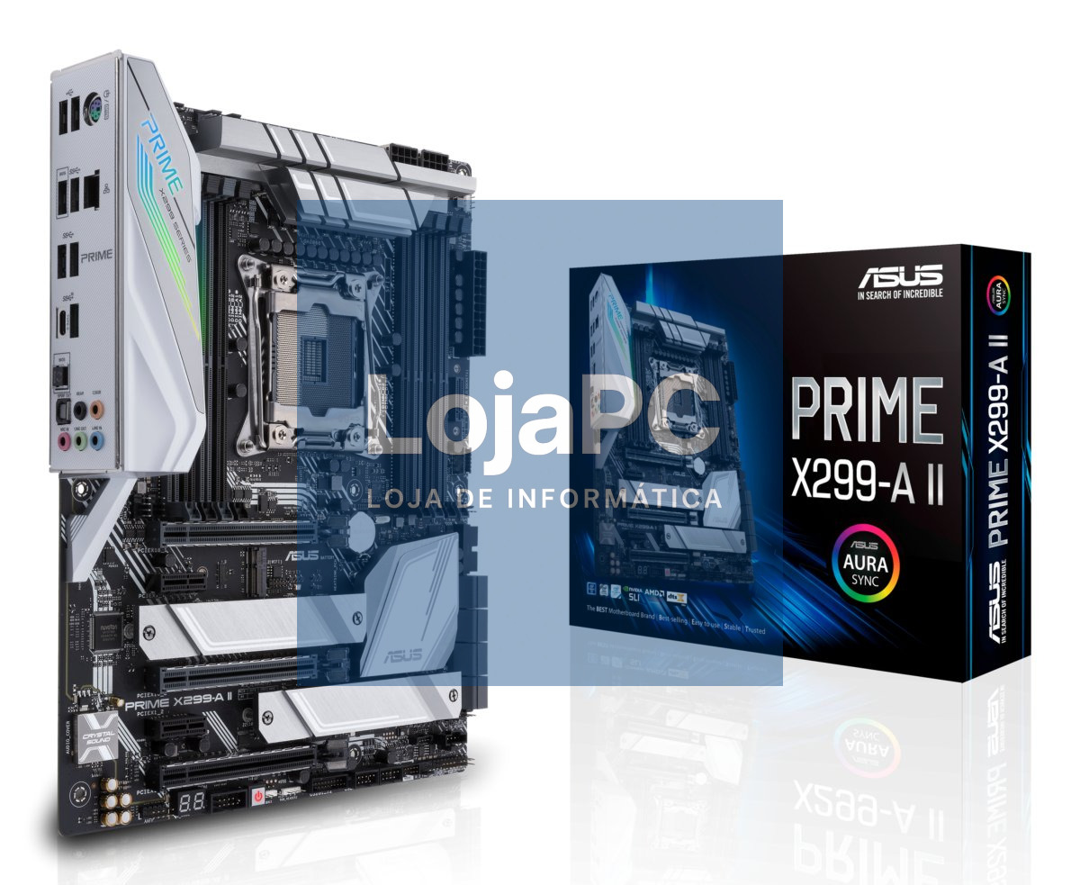 ASUS PRIME X299-A II ATX MB Intel ATX LGA 2066 Intel Core X-seriess DDR4 4266 MHz Triple M.2 USB 3.2 Gen 2 Type-C