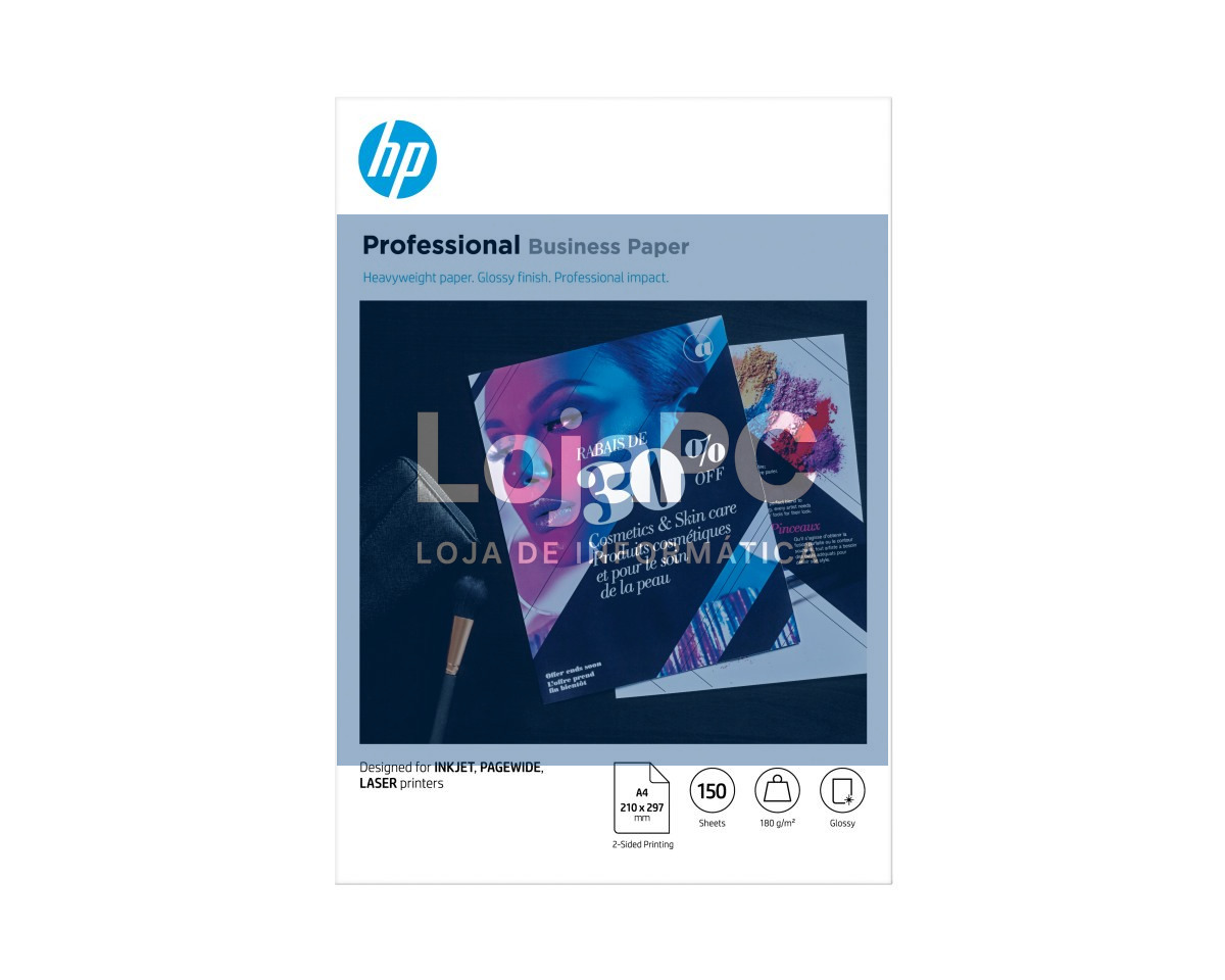HP Prof Biz Gls 180g A4 150sh FSC Paper