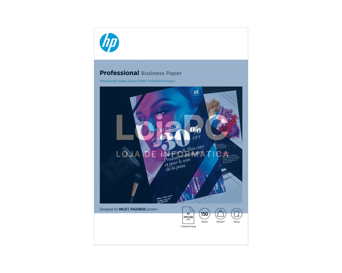 HP Pro Biz Gls A3 180g 150sh FSC Paper