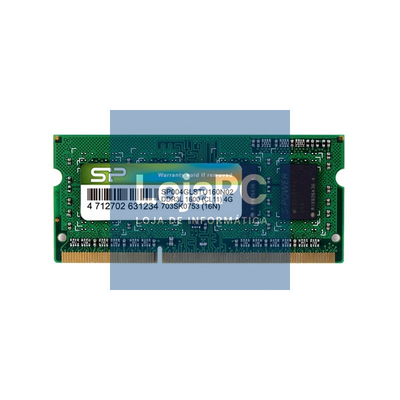 SILICON POWER DDR3 4GB 1600MHz CL11 SO-DIMM 1.35V Low Voltage