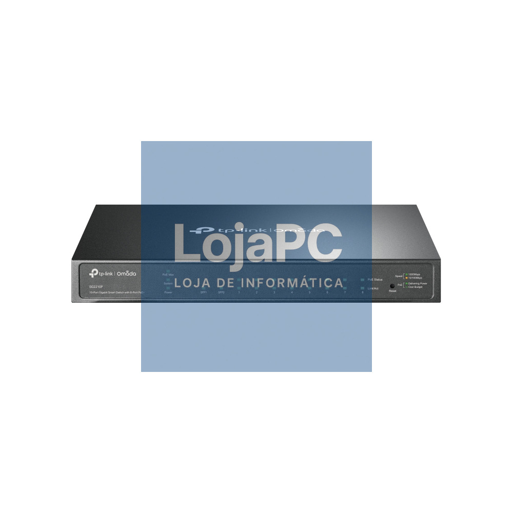 TP-LINK TL-SG2210P. 8-Port Gigabit Desktop PoE Switch with 2 Combo SFP Slots
