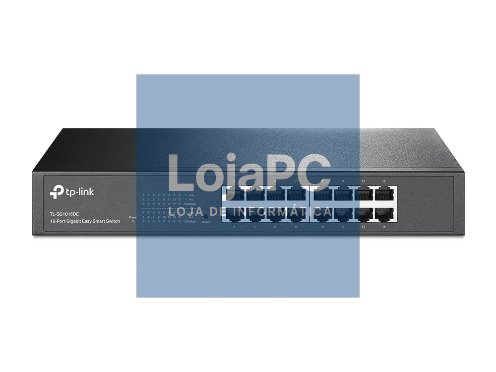 TP-LINK TL-SG1016DE Easy Smart Gigabit Switch 16x10/100/1000Mbps MTU/Port/Tag-based VLAN