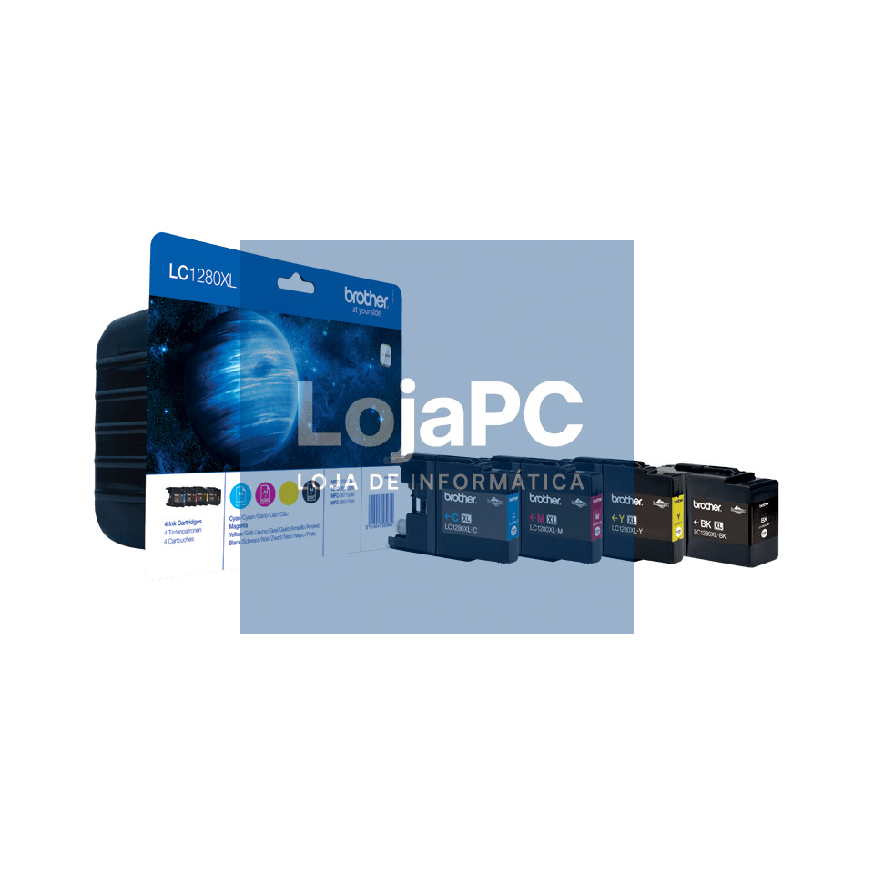 Tinteiro BROTHER LC1280XLVALBP Pack 4 Cores XL - MFC-J6510DW/J6710...