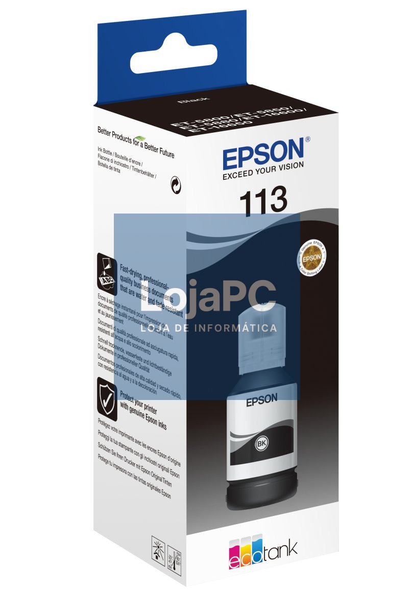 EPSON 4LB 113 EcoTank Pigment Black ink bottle