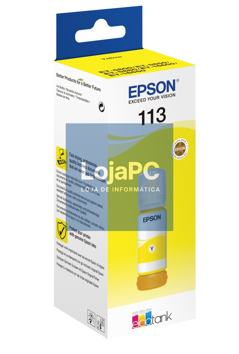 EPSON 6LB 113 EcoTank Pigment Yellow ink bottle