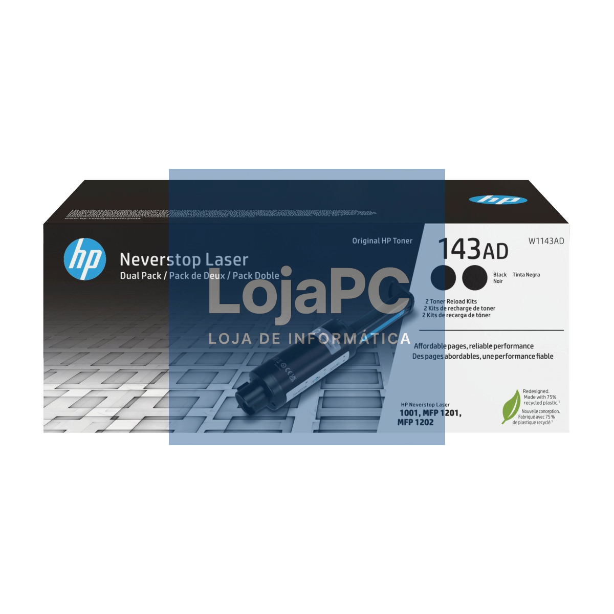 HP 143AD Neverstop Toner Reload Kit 2-Pack