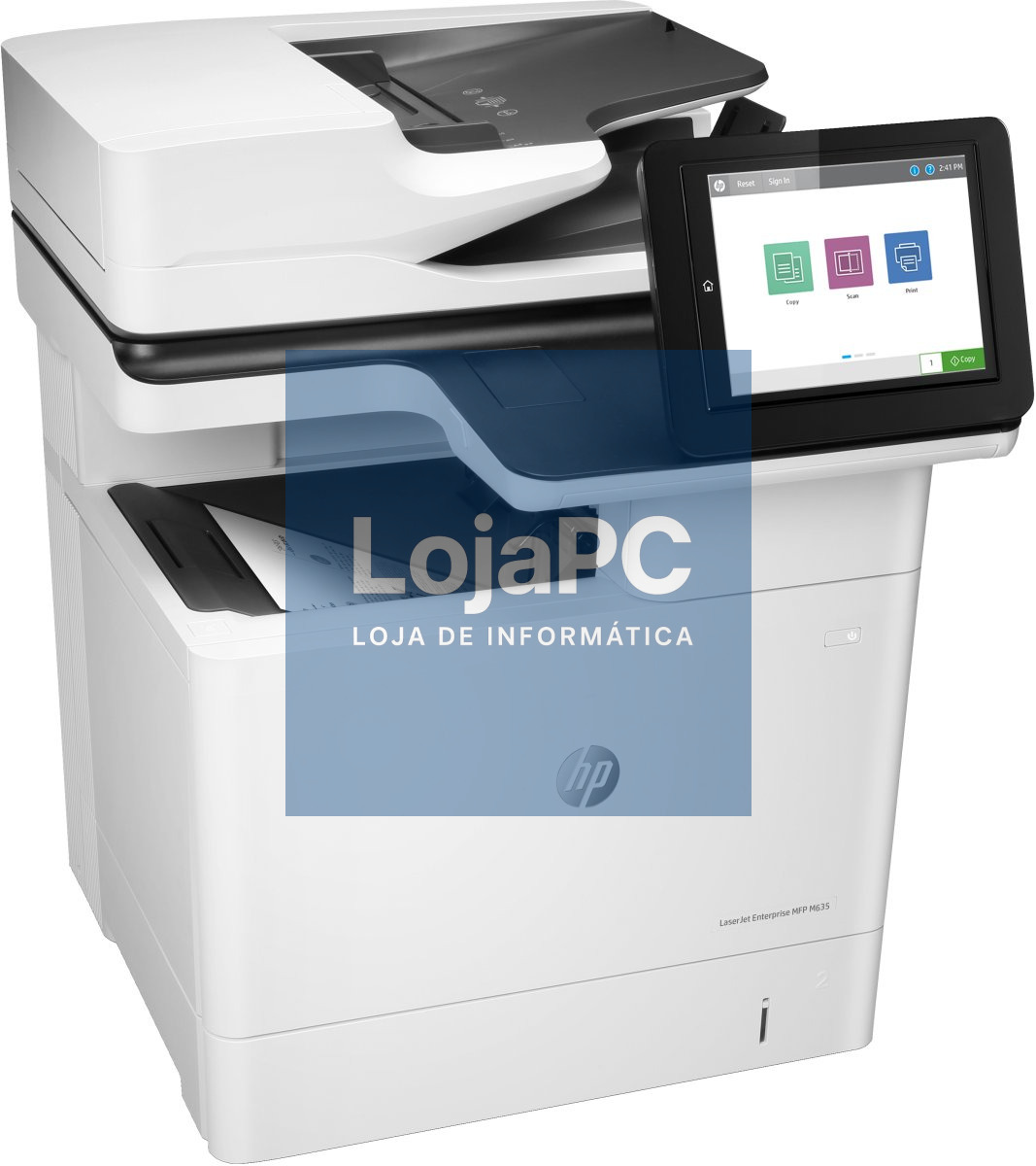 HP LaserJet Enterprise MFP M635h MFP Mono laser 216x864mm A4 61ppm Copy 61ppm Print 650sheets USB LAN