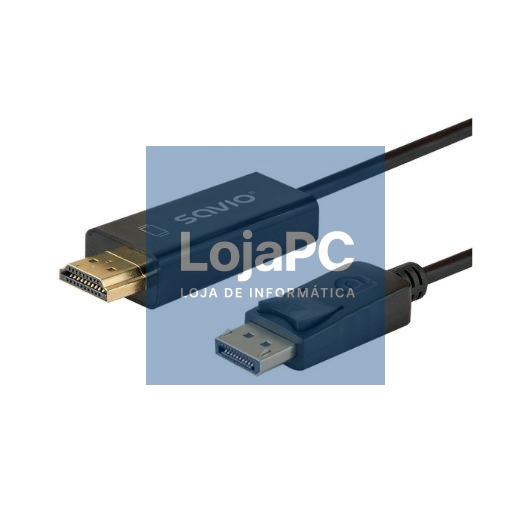 CABLE DISPLAYPORT (M) - HDMI (M) 1.5M SAVIO CL-183
