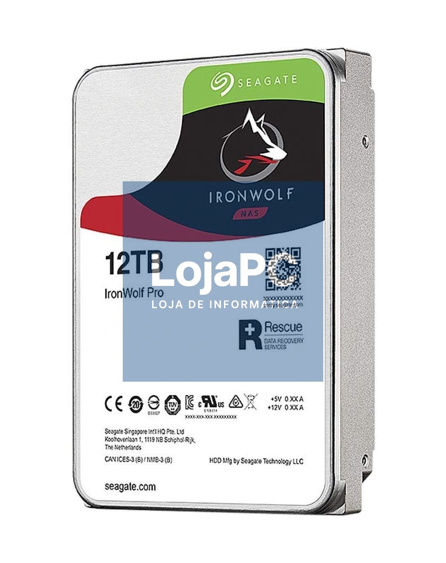 SEAGATE Ironwolf PRO Enterprise NAS HDD 12TB 7200rpm 6Gb/s SATA 128MB cache 8.9cm 3.5inch 24x7 CMR for NAS & RAID Retail SinglePack