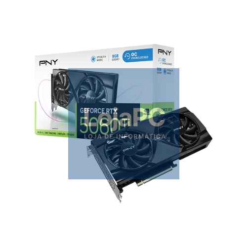 PNY RTX 5060TI OVERCLOCKED DUAL FAN 8GB GRAPHICS CARD