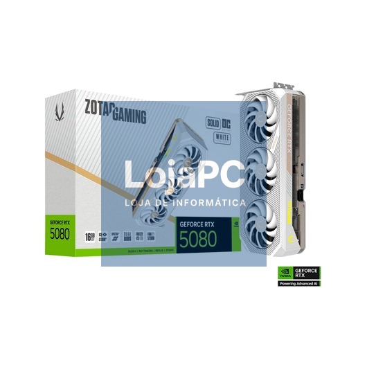 ZOTAC RTX 5080 SOLID OC WHITE 16GB GRAPHICS CARD