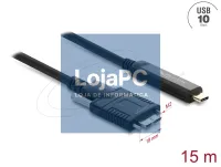 Cabo de extensão Delock Active USB 10 Gbps USB Type-C 3 m Preto — imagem 1