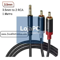 Cabo Jack 3.5 M / 2 x RCA M  20mts Preto — imagem 4