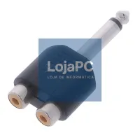 Adaptador 1x Jack 6.3M/ 1xRCA F MONO Preto — imagem 1