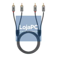 Cabo 2x RCA M/2x RCA M  3mts Preto — imagem 2