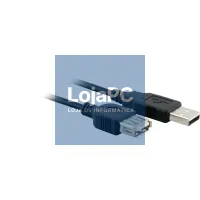 Cabo USB 2.0 A Macho/ USB 2.0 A Femea  0.35cm Preto — imagem 1