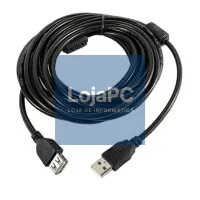 Cabo USB 2.0 A Macho/ USB 2.0 A Femea  0.35cm Preto — imagem 3