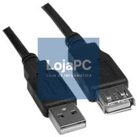 Cabo USB 2.0 A Macho/ USB 2.0 A Femea  0.35cm Preto — imagem 4
