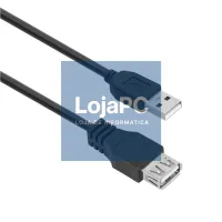 Cabo USB 2.0 A Macho/ USB 2.0 A Femea  0.35cm Preto — imagem 2