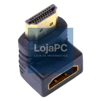 Adaptador HDMI F/HDMI F Angulado Preto — imagem 2