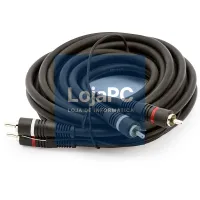 Cabo 2 RCA  M/ 2 RCA M 1,5 m Preto — imagem 2