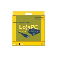 Adaptador USB Paralelo 25 Delock 0.80m Preto — imagem 1