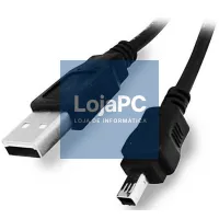Cabo USB 2.0 tipo A/SuperminiB 4p 1.80m Preto — imagem 1