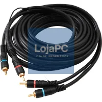 Cabo 2x RCA M/2x RCA M  5mts Preto — imagem 2