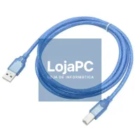 Cabo USB tipo A/B M/M 0.50m Transparente — imagem 2