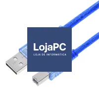 Cabo USB tipo A/B M/M 0.50m Transparente — imagem 1