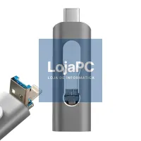 USB Pen Drive x64 GB COOL (3 in 1) Lightning / Type-C / USB Gray — imagem 1